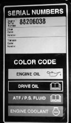 Avsnitt 2 - Bekanta dig med motorpaketet Identifiering Serienumren är tillverkarens nyckeldata för olika tekniska detaljer som gäller motorn från Cummins MerCruiser Diesel.