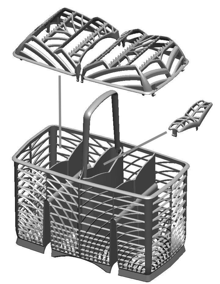 Användarinstruktioner BESTICKKORG Bestickkorgen är försedd med bestickgaller som kan tas