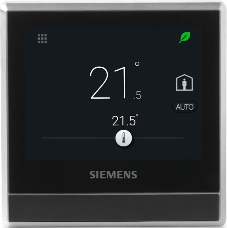 Betjäning och inställningar Normal display 1 Tryck för att visa detaljerad information och ytterligare inställningsmöjligheter 2 Visar om systemet är i ett energioptimerat läge.