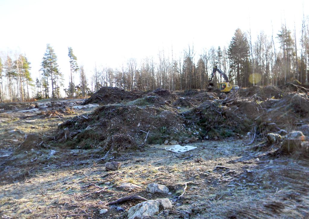 Figur 4. Bilden visar den östra delen av planområdet före igenläggning.