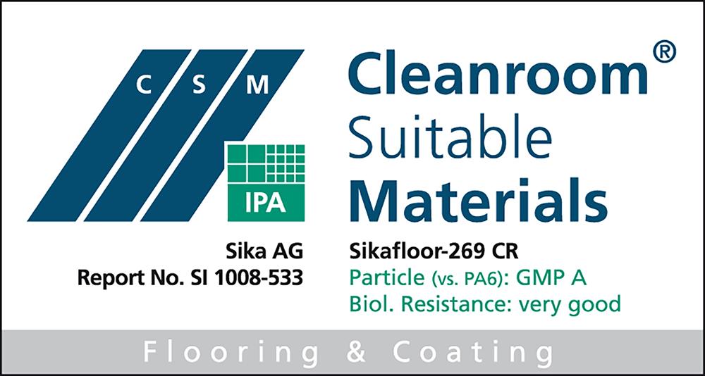 ndning i renrum. "Total solid epoxy composition acc. to the test method Deutsche Bauchemie e.v.