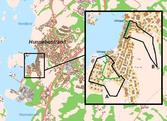 Datum: 0-0-. Bakgrund och syfte Denna dagvattenutredning utreder översiktligt två befintliga dagvattensystem i Hunnebostrand.