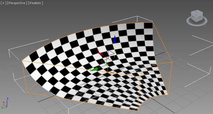 Figure 4: Bakgrund för experiment med raytracing 2.2 Ett vinglas Nu ska vi göra ett objekt som har både reflexion och transparens. Vi kunde välja en enkel sfär.