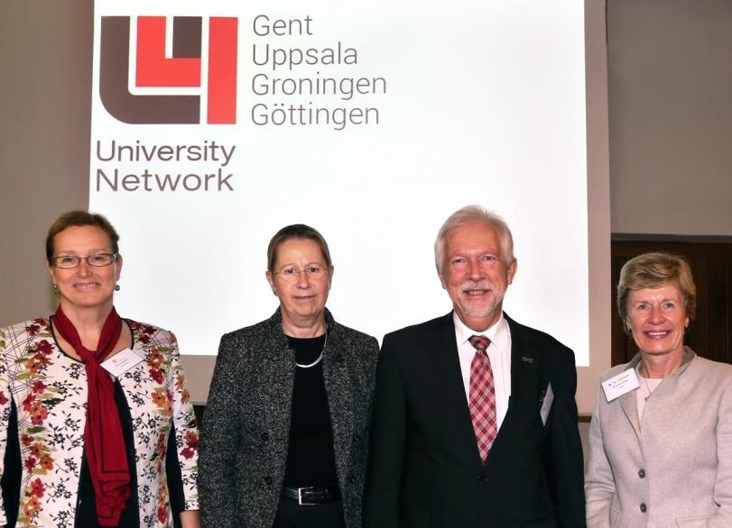 U4-möte i Gent 18 november Samarbete mellan Gent, Göttingen, Groningen och Uppsala universitet, bildades 2008 Internationella projekt, forskning, utbildning och utbyte Gemensamt