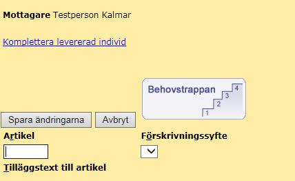 på Behovstrappan Vänstermenyn innehåller länkar till de olika