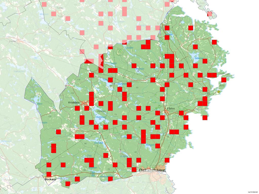 Via detta stickprov görs en statistisk skattning av bland annat hur många ungträd som finns i hela området och hur stor andel av dessa som har skador