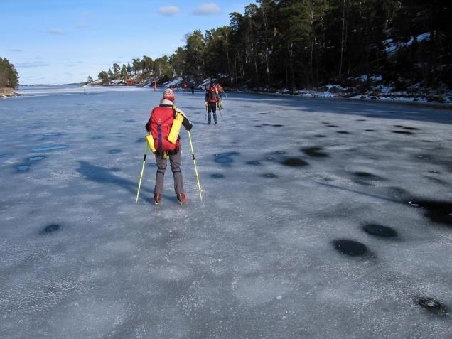 Under snö Mekanisk Motstrålning åverkan (råk/ränna) (bro/strand) Vindbrunn Ström