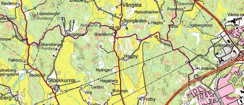 Utredningsområdena markerade med ringar (område 3 i NV och