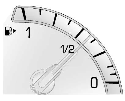 Bränslemätare Basnivå Ny versions konfiguration Balanced När tändningen är på anger bränslemätaren ungefär hur mycket bränsle det finns kvar i tanken.