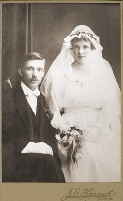 Emil Blomqvist (1885-1964) f i Bredåker, Överluleå och d i Långsjön, Överluleå gifte sig