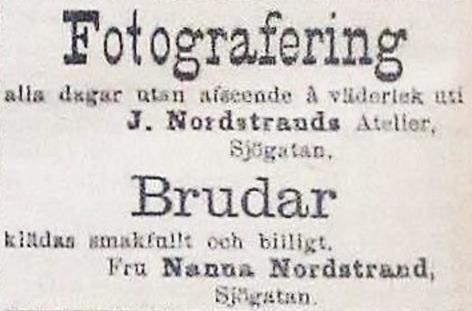 Han gifte sig 1897-09-29 med Nanna Ljunggren (1861 1936) f i Burträsk och d i Umeå.