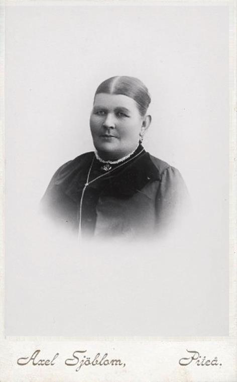 1901 1900 Axel Sjöblom i Piteå Johan Dahlbäck (1878-1964) f i Piteå lf och d i Roknäs, Piteå lf gifte sig 1901 med Ida Dahlberg (1875-1141) f i Piteå lf och