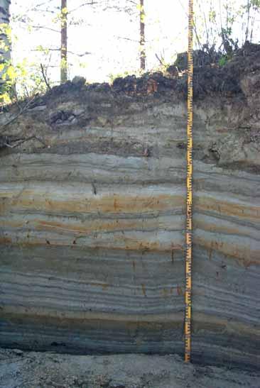 Per H Ramqvist Fig. 6. Här syns de mäktiga sedimenten som avsatts någon gång mellan Kr.