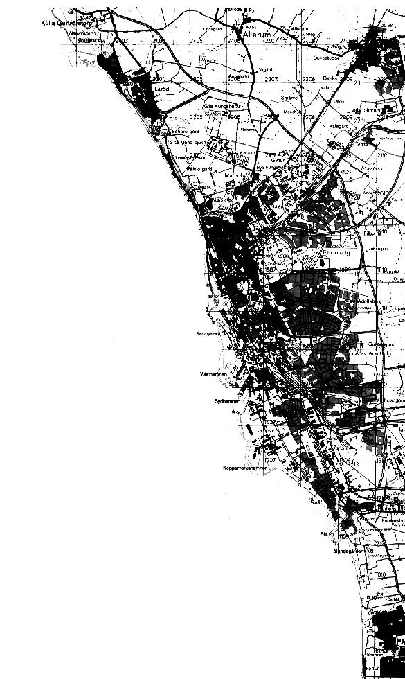 Översiktsbild på förberedda grillplatser i Helsingborgs kommun Hittarp(söder hamnen) Larödbaden (3 st) Vikingstrand (5 st) Örestrandsbaden(1 st) Gröningen (2 st) Förberedda grillplatser i