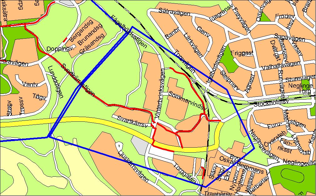 Område D. Saltsjöbaden Centrum I område D, Saltsjöbadens Centrum, bor det cirka 1500 och det finns drygt 400 arbetsplatser.