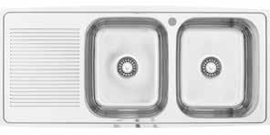Diskho VEDUM LAGA & ÄTA Bra att veta Intra Horizon HZ815 underlimmad diskbänk längd 815 mm, bredd vask 345/345 mm Diskbänk med två stora hoar är original.