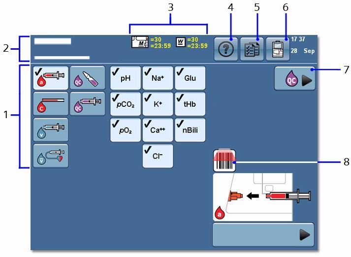 För handhavande av RP500 och utförliga instruktioner läs mer i Användarhandbok RAPIDPoint 500 System från Siemens (aktuell version).