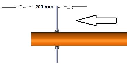 Installation preparation The inlet pipe must penetrate approx. 200 mm inside the tank. The tank is supplied with one Ø110 mm rubber sealing mounted in the inlet hole.