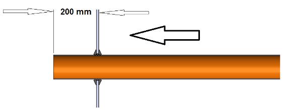 Förberedelse installation Inloppsröret bör skjutas in ca 200 mm in i tanken. Tanken har 1 st Ø110 mm inloppsmuff monterad vid leverans. Extra inloppsmuff finns att tillgå från CIPAX.