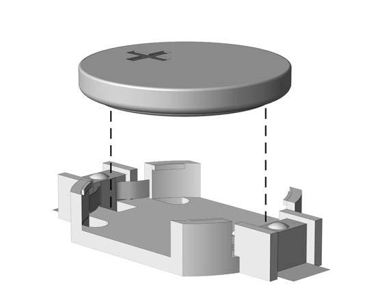 6. Leta rätt på batteriet och batterihållaren på moderkortet. OBS! På vissa modeller kan det bli nödvändigt att ta bort en inbyggd komponent för att komma åt batteriet. 7.