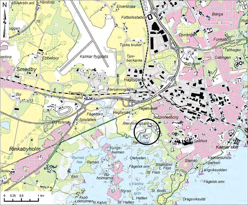 Inledning Detaljplanens bakgrund och syfte Efter jämförelse med lokaliseringsalternativet Moskogen togs 2014 ett beslut i Kalmar kommunfullmäktige om lokaliseringen av ett nytt stadsnära reningsverk