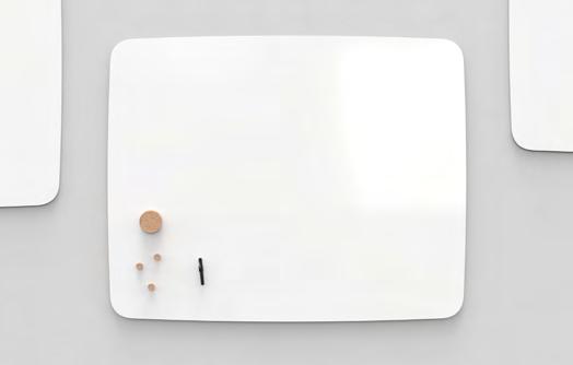 Skrivtavlor - Whiteboard Air Flow whiteboard Skrivtavla med rundade former och fasade vita kanter istället för traditionell ram.
