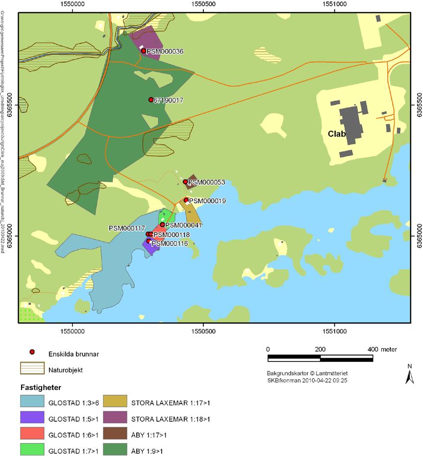 SGU brunnsarkiv-id 67190017, belägen 700 m väst om Clab på fastigheten Åby 1:9.