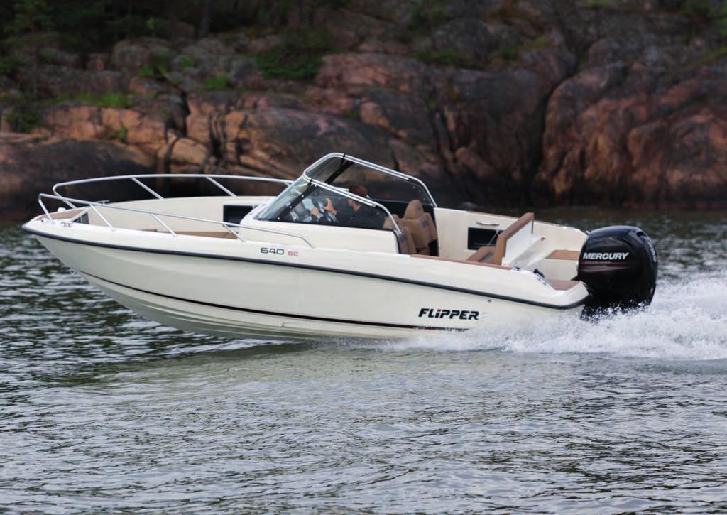 SÄKER KÖRGLÄDJE! FLIPPER 640 SC med Mercury F150 EFI 439 000.- Ord. pris: 491 200.