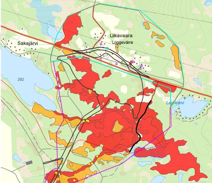 Söder om väg E10 har naturvärdesinventerats vid två tillfällen, det senaste år 2016 av Enetjärn Natur AB.