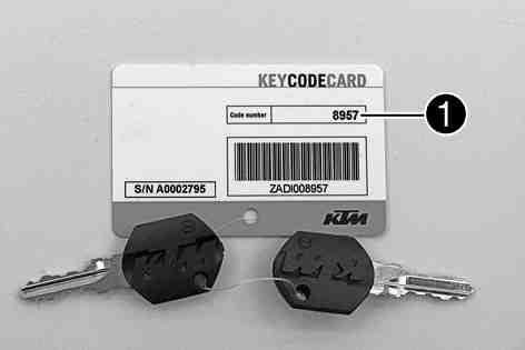 5 SERIENUMMER 21 5.3 Nyckelnummer Nyckelnumret1anges på KEYCODECARD.
