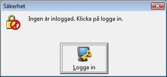 Återkommande i programmets delar finner man ikonen i huvudmenyn för att logga in och ut i Retail Pro; t.ex.