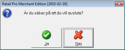 För att stänga av programmet tryck på bakåt knappen längst