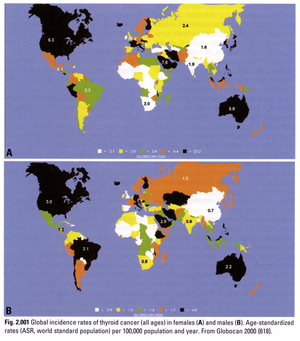 Global incidens tyreoideacancer