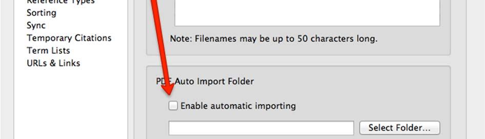 automatic importing.