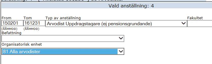 klickar på Anst Uppg kan du skriva in ett nytt tom-datum, välj 81