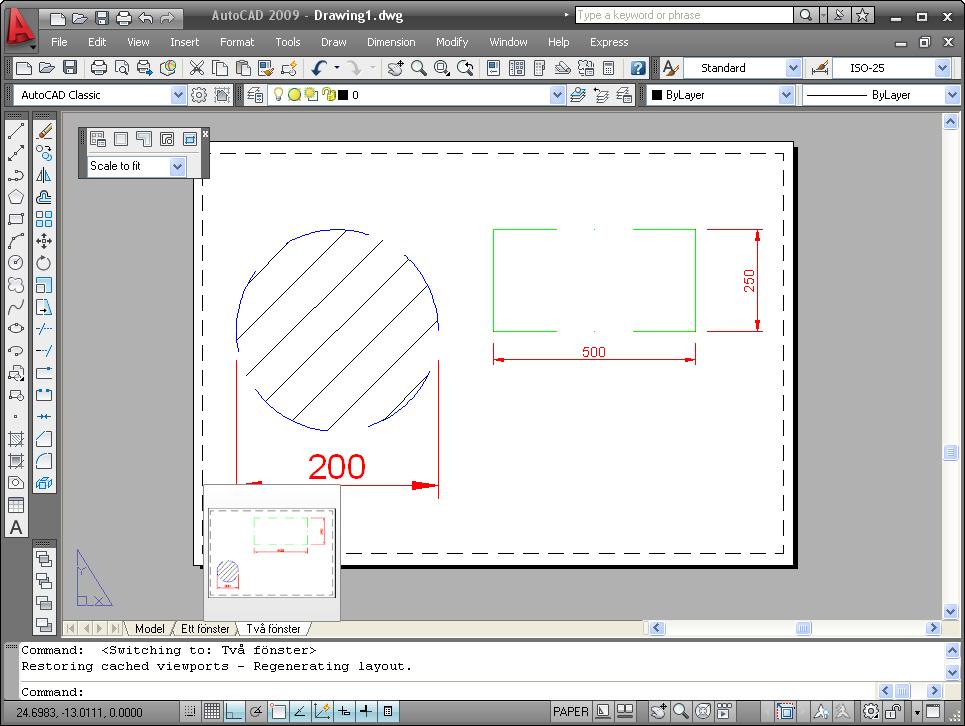 OBJECT SNAP Nytt i AutoCAD 2009 är att Du genom att högerklicka på statusradens Osnapknapp får möjlighet att markera önskade Object snap-funktioner direkt i den meny som visas.