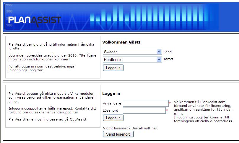 1. Logga in Samtliga registrerade föreningar hos SVBF finns tillgängliga i systemet.