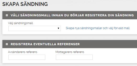 Skapa ny sändning 1. Välj sändningsmall När du väljer Skapa sändning visas automatiskt din förvalda mall (om du registrerat en sådan).