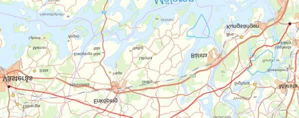 Stationer 220-400 kv Hamra Finnslätten Överby Översiktskarta Finnslätten - Överby Bilaga Skala