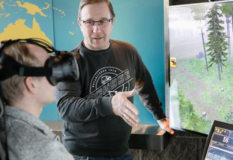 Därför har vi utvecklat en ny utbildningsmiljö som bygger på VR360-teknik, säger Esko Havimäki, utbildningschef vid Ponsse.