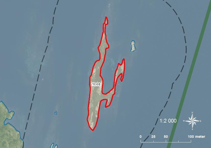 70308 Gersvikeskären SE0540078 3 0,45 Lågt klippskär med sly och buskar av framför allt klibbal. Mycket av detta växer även ute i vattnet.