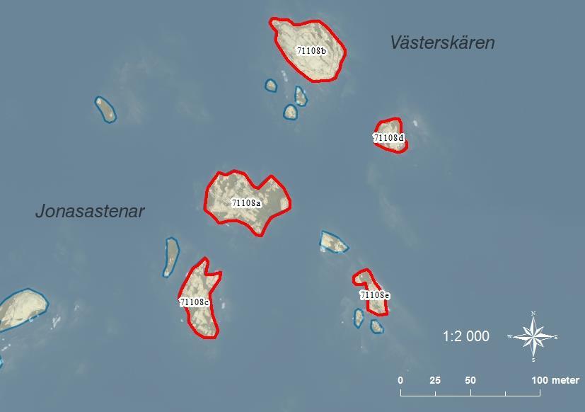 71108a Västerskären SE0540078 1 0,18 71108b Västerskären SE0540078 0 0,16 71108c Västerskären SE0540078 1 0,10 71108d Västerskären SE0540078 0 0,04 71108e Västerskären SE0540078 0 0,04 A: Klippskär