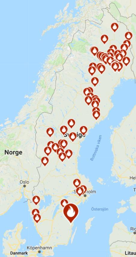 PÅGÅENDE BRÄNDER I