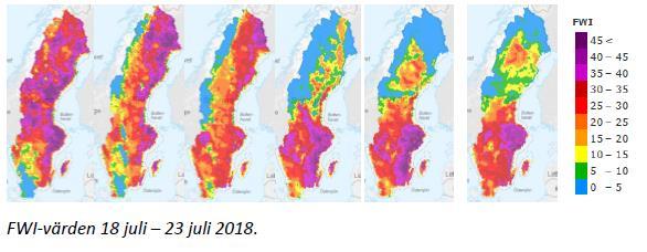 BRANDRISKPROGNOS 2018-07-18 VI HAR IDAG DEN 18/7 EXTREMT STOR BRANDSPRIDNINGSRISK I ÖSTRA