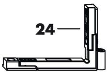 Karm Frame Fönstrets storlek (mm) Window size (mm) Beslagspår Hardware groove Bågens maximala vikt 00 kg Maximum