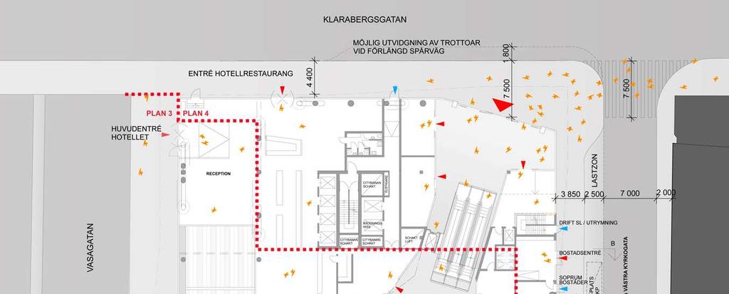 13 (25) S-Dp 2010-18583-54 Bostadsgården Bostadsgården är kringbyggd och ligger på plan 14. Kring den skapas en ganska småskalig miljö i två våningar.