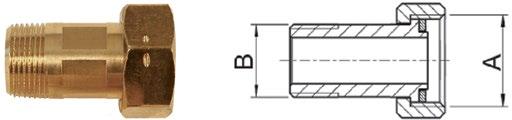 Tillbehör Gängad anslutning med kopplingsring och packning * Artikel Anslutning A Anslutning B Kompatibel med VSR-1/2 G¾ R½ q p 0,6/1,5 m 3 /h VSR-3/4 G1 R¾ q p 2,5/3,5 m 3