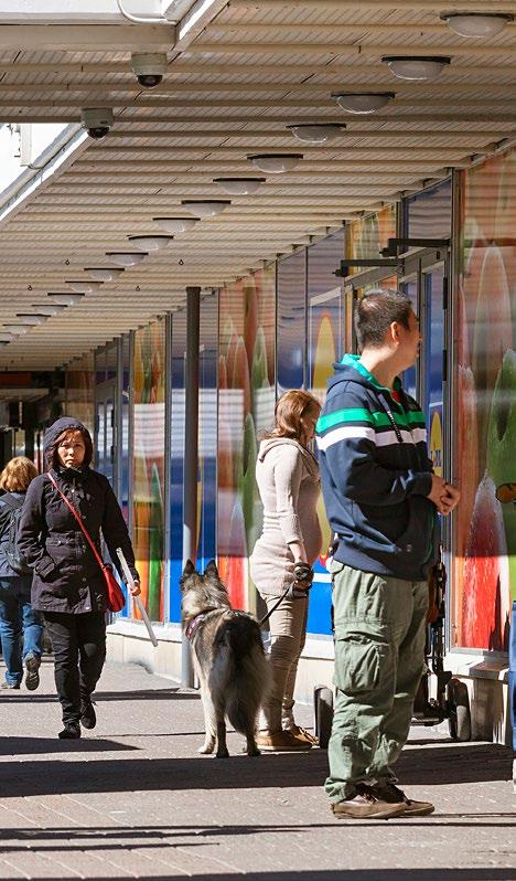 flera olika funktioner, vara urbant och arkitektoniskt livligt.