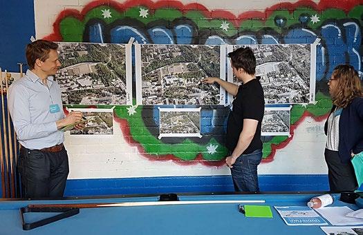 Många sätt att delta i beredningen av planen Tävlingsförslagen för det centrala området i Jakobacka på ungdomsgården 2017. Du kan delta i beredningen av planen på många olika sätt.
