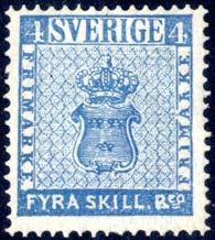 2.1857. (A) 300 22 Vackert samlarblad med 4x 4 Skilling banco i 4 st olika nyanser: a + h1 samt F.